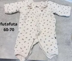 futafuta 花柄キルティングロンパース 60-70 ドレスオール　新生児