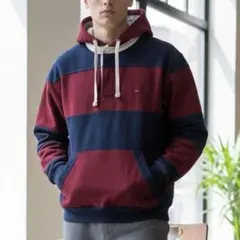 美品 トミーヒルフィガー TOMMY HILFIGER パーカー（M）ストライプ