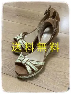 JIMMY CHOO ウェッジヒールサンダル ブラウン/イエローのサムネイル