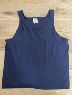 J*M様 90s JERZEES タンクトップ 無地 シンプル ネイビー　美品のサムネイル