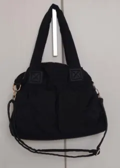 【美品】HAYNI　 2way ブラック　キルティング ショルダー　トートバックのサムネイル