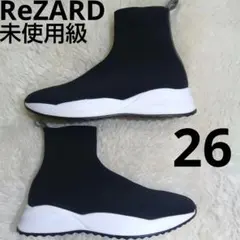 未使用級　ReZARD ニットブーツ スニーカー ヒカル 撥水加工 26㎝のサムネイル