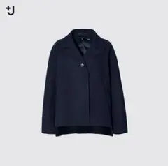 【年内売切】 UNIQLO +Jウールブレンド ダブルフェイスシャツジャケットS