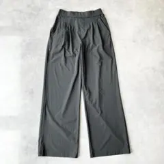 ダンスキン　ミッドタウンワイドパンツ 　墨黒　ブラック　ストレッチ　美品1197