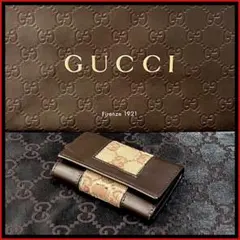 美品 GUCCI グッチ キーケース GG柄 モノグラム ブラウン 正規品