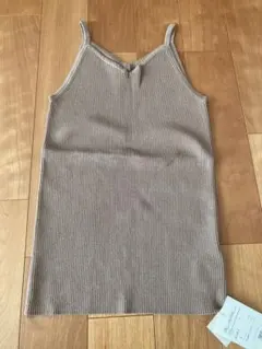 リブ編みニットキャミソール