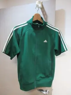 adidas　トラックジャケット　半袖　緑　Мのサムネイル