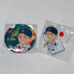 侍ジャパン 福岡ソフトバンク 周東佑京 WBC2026 缶バッジアクリルスタンド
