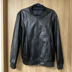 フェイクレザージャケット 黒 サイズ52