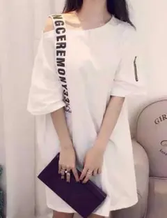 オーバーサイズ☆オフショルシャツ