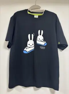 CUNE ドライTシャツ ウサギプリント ブラック L