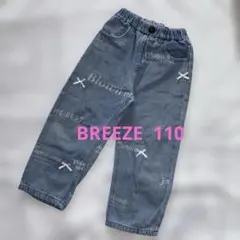 BREEZE デニムパンツ 110cm ロゴプリント リボンのサムネイル
