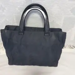 PRADA プラダ　ハンドバッグ　三角ロゴ　プラスチックハンドル　ブラック