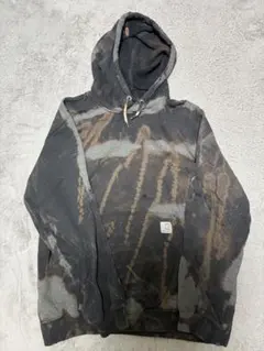 Carhartt パーカー フェード ブリーチ加工 グランジ ボロ 雰囲気系 L