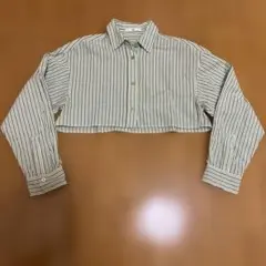 SLY ストライプシャツ　ショート丈
