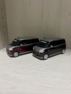 ダイハツ ムーヴキャンバス プルバックカー 2台セット ブラウン レッドのサムネイル
