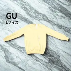 新品✨GU Vネックセーター(長袖) 黄色