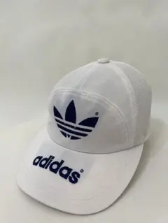 【90s old adidas】ホワイト キャップ メッシュ トレフォイユ