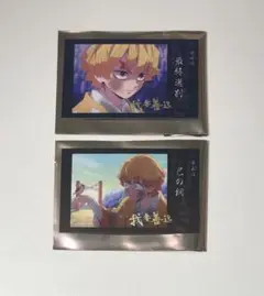 鬼滅の刃　炭治郎立志編　チェキ風ブロマイド　カフェ　善逸　セット