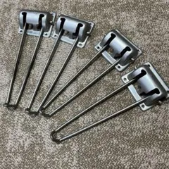 訳あり M101 折り畳み テーブル用脚 4個セット DIY 黒/銀 - メルカリ