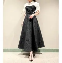 【極美品】SNIDEL ジャガードベアドッキングワンピース