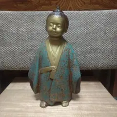 横山大観 無我童子 像 オブジェ 金属工芸 置物 - メルカリ
