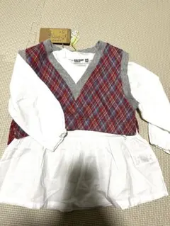 RAG MART アーガイル柄 ベスト風トップス 80サイズ タグ付き新品