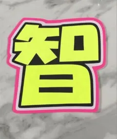 ★手作りうちわ★文字のみ★智