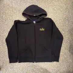 【300円オークション】00s Nike フルジップ パーカー ブラック 古着