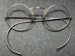 k5金，金製，水晶，眼鏡，鼈甲，金工，江户，インテリア，ケースと丸型メガネセット k5金，金製，水晶，眼鏡，鼈甲，金工，江户，インテリア，ケースと丸型