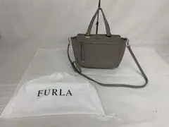 FURLA フルラ グレージュ 2way バッグ  保存袋付 ショルダーバッグ