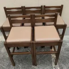 本革ブラウンレザー座布団 5枚 お茶席 茶道具 アンティーク、レトロ
