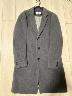 tk. グレー チェスターコート 3つボタン