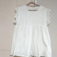 【USED】白ブラウス フリーサイズ
