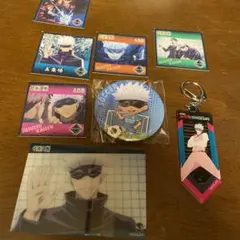 呪術廻戦、五条悟、キーホルダー、缶バッチ、シール