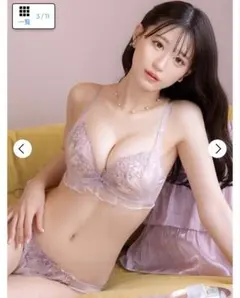 ロマンティックラメフリルブラジャー&フルバックショーツD60