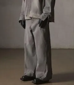 【GRANCY】ジップデザイン バギーデニム パンツ