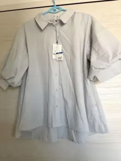［10/14まで出品♪］新品タグ付き 洋服の青山 半袖ブラウス 半袖シャツ M