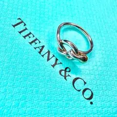 【美品】約8号 ティファニー ラブ&ノット ラブノット リングSV925金750 ティファニー TIFFANY&Co. ラブノットリング シルバー925/750
