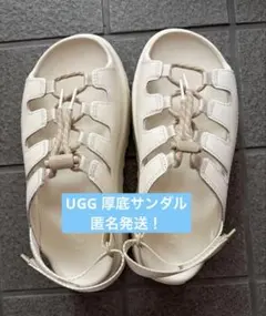 UGG アグ W GOLDENGLOW TOGGLE ホワイト サンダル 厚底のサムネイル
