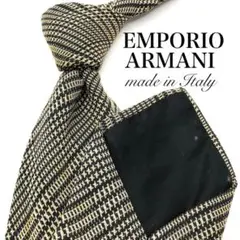 【美品】EMPORIO ARMANI ストライプ 幾何学 ブラック 黒 ベージュ