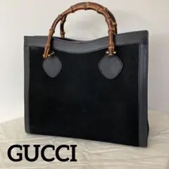 美品　GUCCI   オールドグッチ バンブートート 本革 型崩れ無しリペア済み