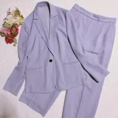 現行【未使用】インディヴィ パンツスーツ 1B 洗濯可 ワイドパンツ Mのサムネイル