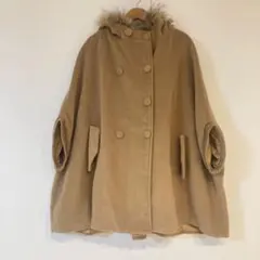 ポンチョコート ウール