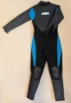 AQA キッズ用 フルスーツ ウェットスーツ ブラック×オレンジ 110cm
