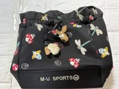 M.U SPORTS ゴルフ 巾着型 ポーチ ブラックのサムネイル
