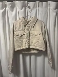 ZARA パフジャケット　アイボリー　S