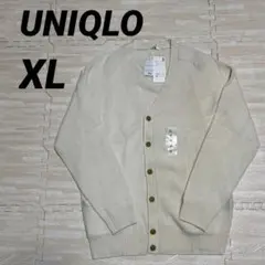 【新品・未使用品】UNIQLO ラムVネックカーディガン　XL オフホワイト