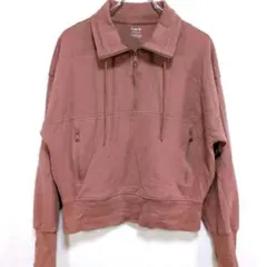 OLD NAVY ACTIVE ハーフジップ スウェット L ピンクのサムネイル