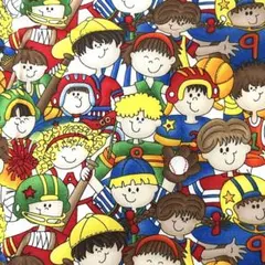 ㊽スポーツ 子供 カラフル ポップ 綿 110㎝×0.5m 生地 ハギレ